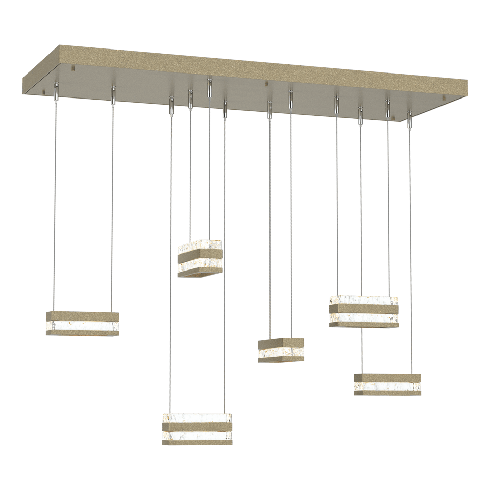Stacks 6-Light LED Pendant - Soft Gold by Hubbardton Forge