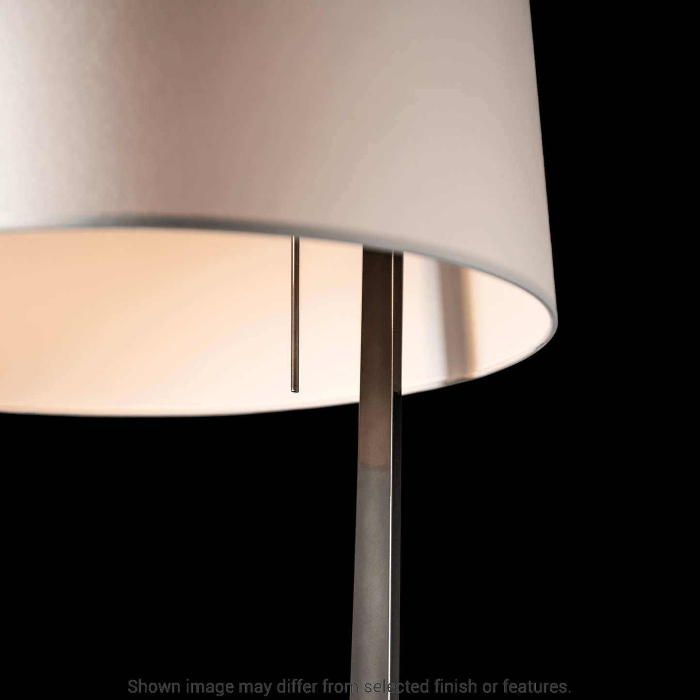 Stasis Floor Lamp - White - Natural Anna Shade by Hubbardton Forge