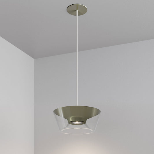 Stellr Recessed Pendant - Cashmere Gold - 3000K - White Cable by Lucifer Lighting