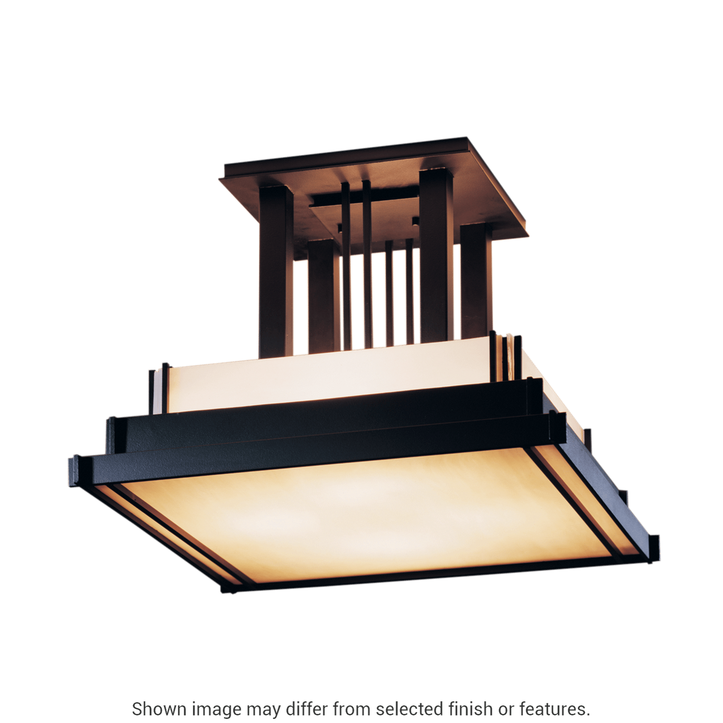 Steppe Large Semi-Flush - White - White Art Glass by Hubbardton Forge