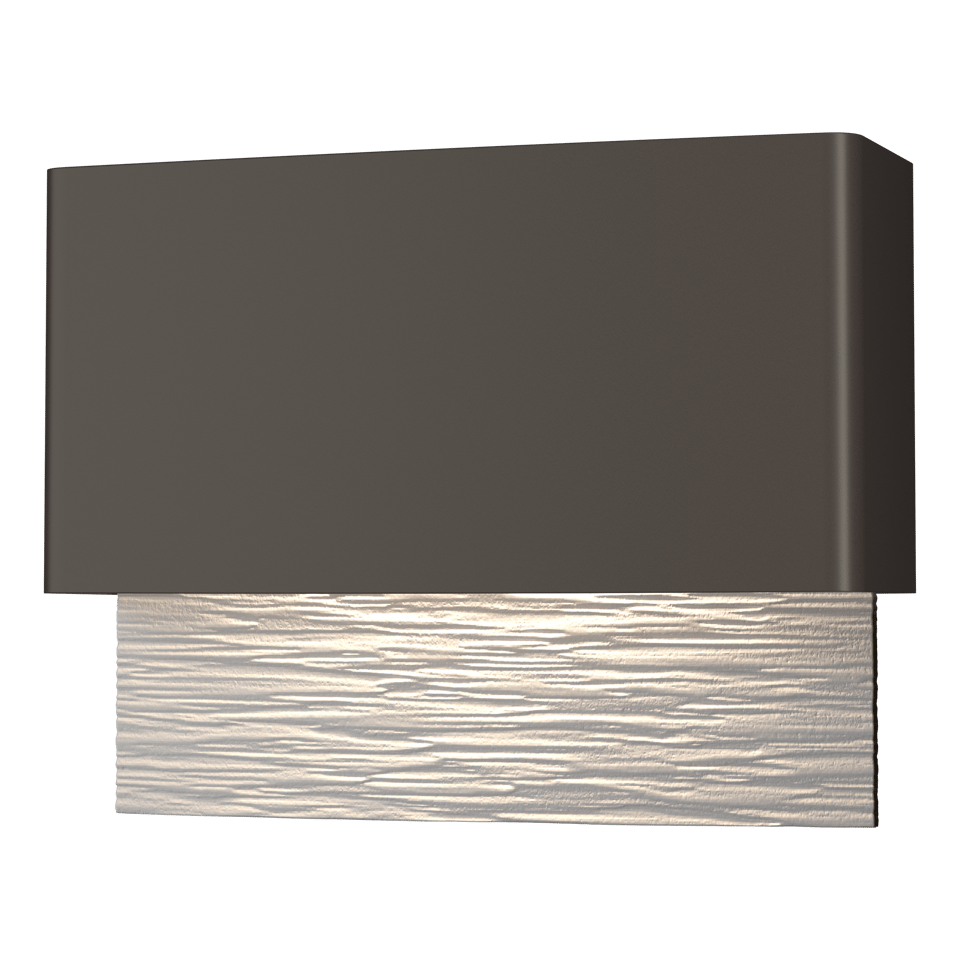 Stratum Dark Sky Friendly LED Outdoor Sconce - Coastal Dark Smoke - White Accent by Hubbardton Forge