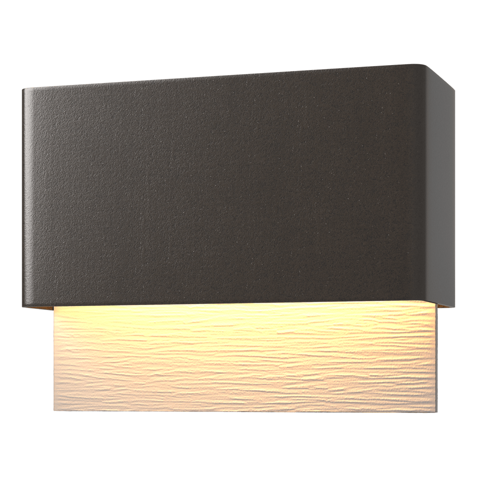 Stratum Dark Sky Friendly LED Outdoor Sconce - Oil Rubbed Bronze - Coastal Burnished Steel Accent by Hubbardton Forge