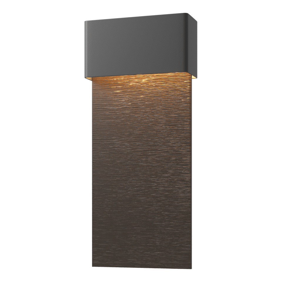 Stratum Large Dark Sky Friendly LED Outdoor Sconce - Coastal Black - Oil Rubbed Bronze Accent by Hubbardton Forge