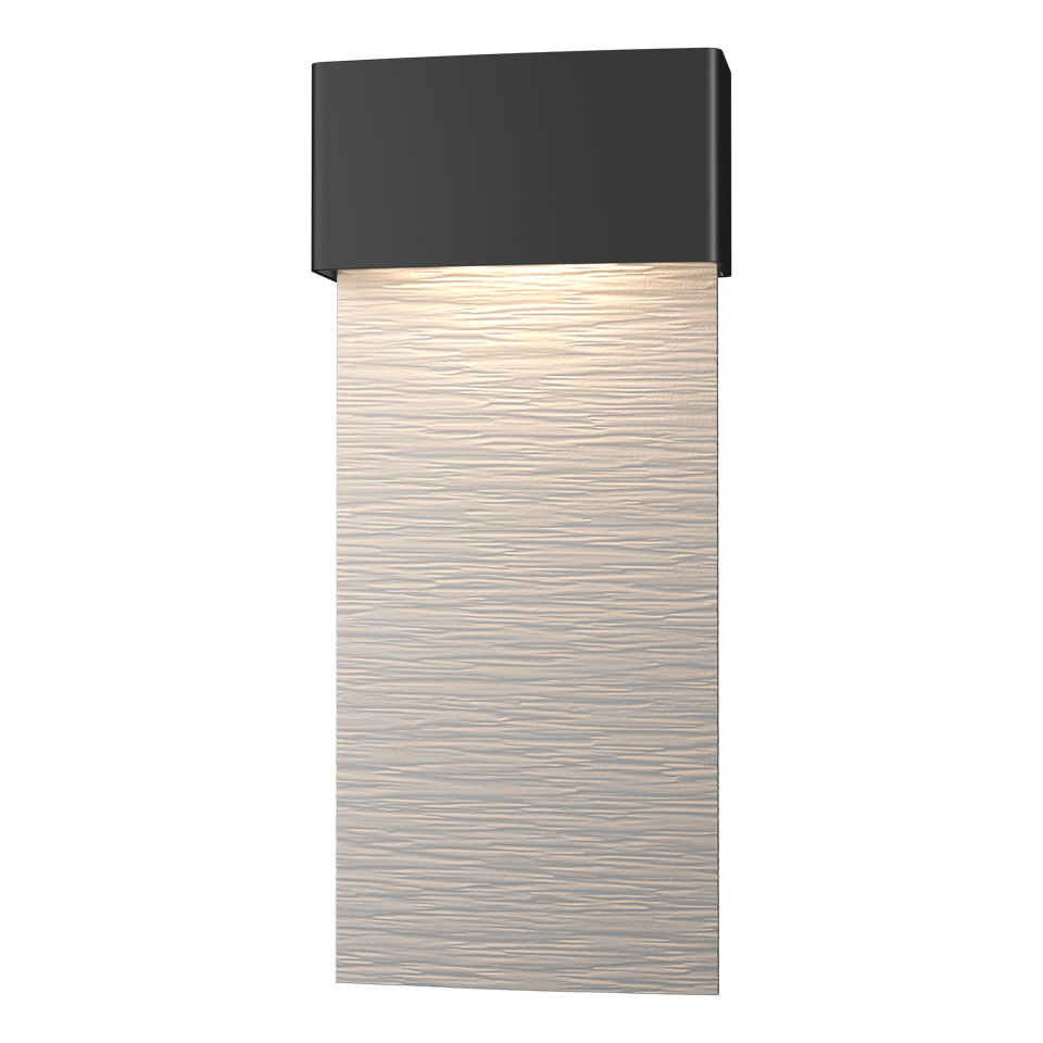 Stratum Large Dark Sky Friendly LED Outdoor Sconce - Coastal Black - White Accent by Hubbardton Forge