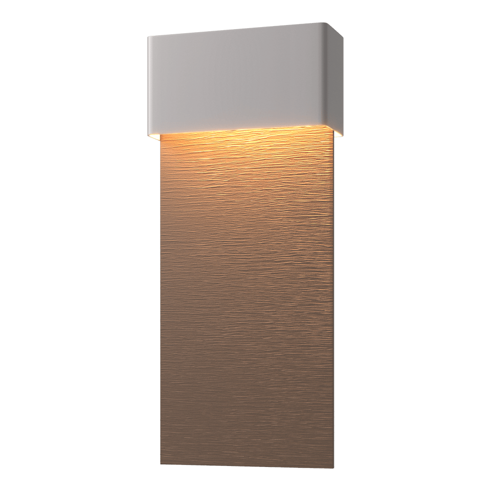 Stratum Large Dark Sky Friendly LED Outdoor Sconce - Coastal Burnished Steel - Coastal Bronze Accent by Hubbardton Forge
