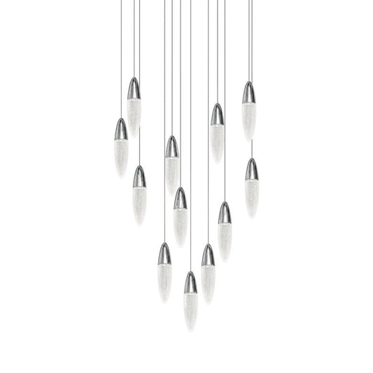Sultana 12-Light Round Chandelier - Polished Chrome by SONNEMAN