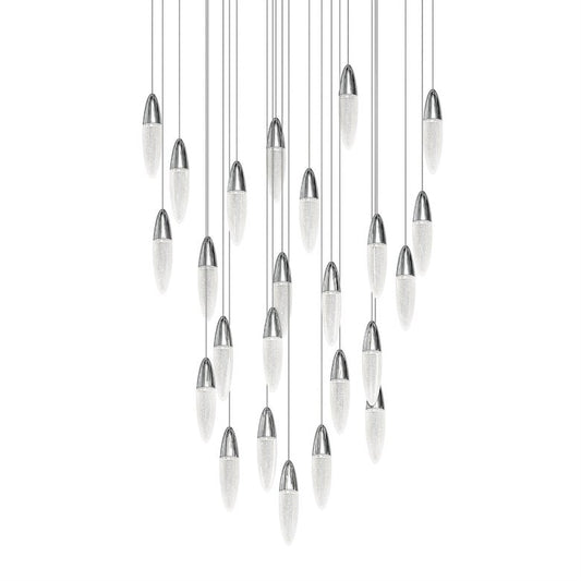 Sultana 24-Light Round Chandelier - Polished Chrome by SONNEMAN