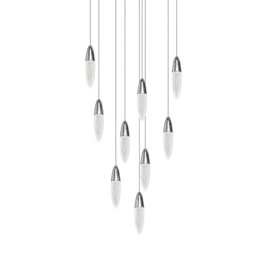 Sultana 9-Light Round Chandelier - Polished Chrome by SONNEMAN