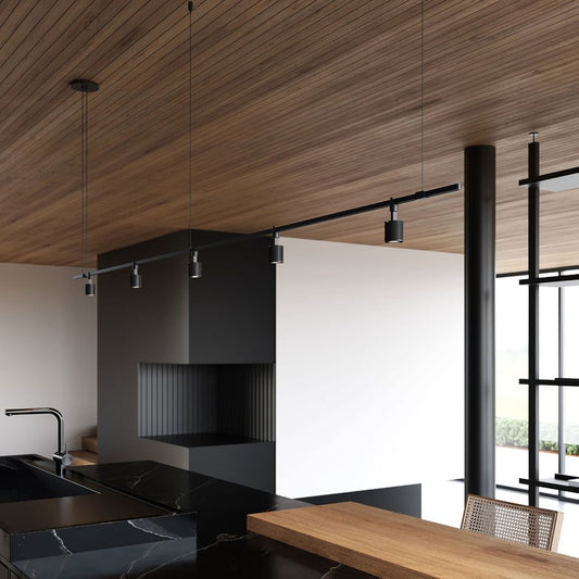 Suspenders 96" 1-Tier Linear with Precise Bar Mounted Aimable Cylinders by SONNEMAN