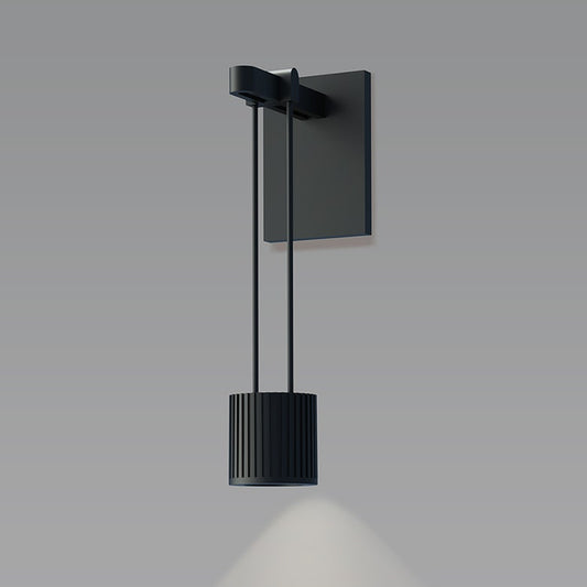 Suspenders Mini Single Sconce with Suspended Cylinder with Flood Lens by SONNEMAN