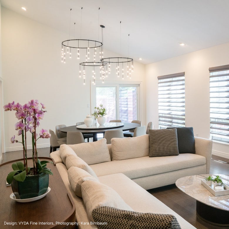 Suspenders Offset Ring Horizontal Matrix with Ladder Light Luminaires by SONNEMAN