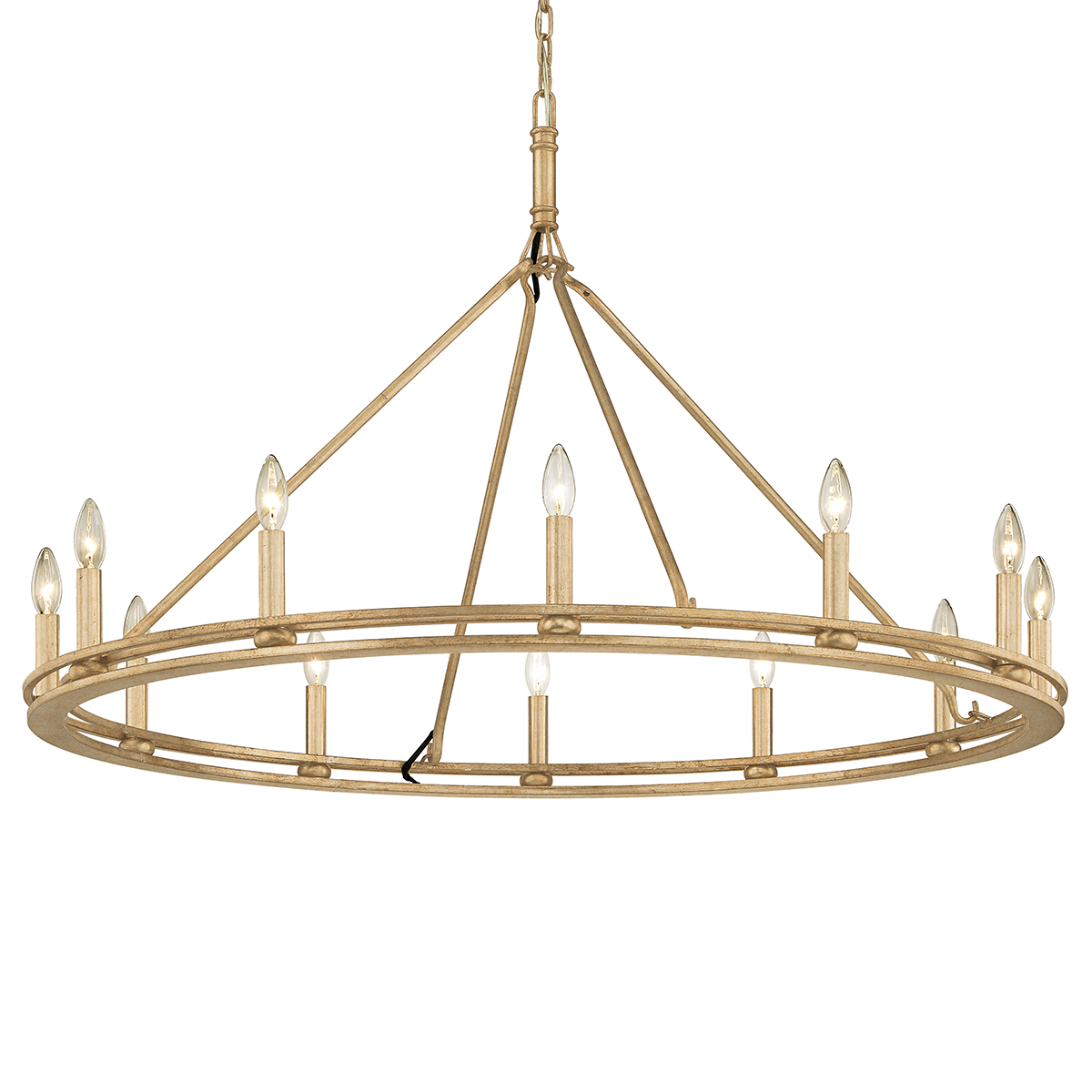 Sutton Chandelier - 12-Light - Champagne Leaf - Troy Lighting F6247-CPL