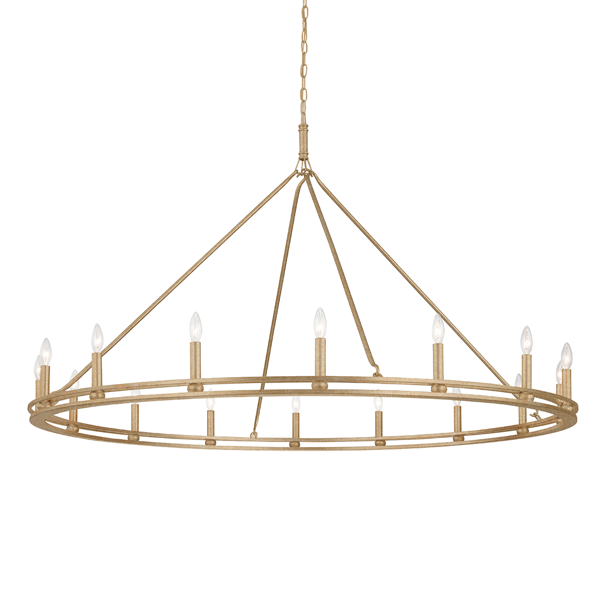 Sutton Chandelier - 16-Light - Champagne Silver Leaf - Troy Lighting F6244-CPL