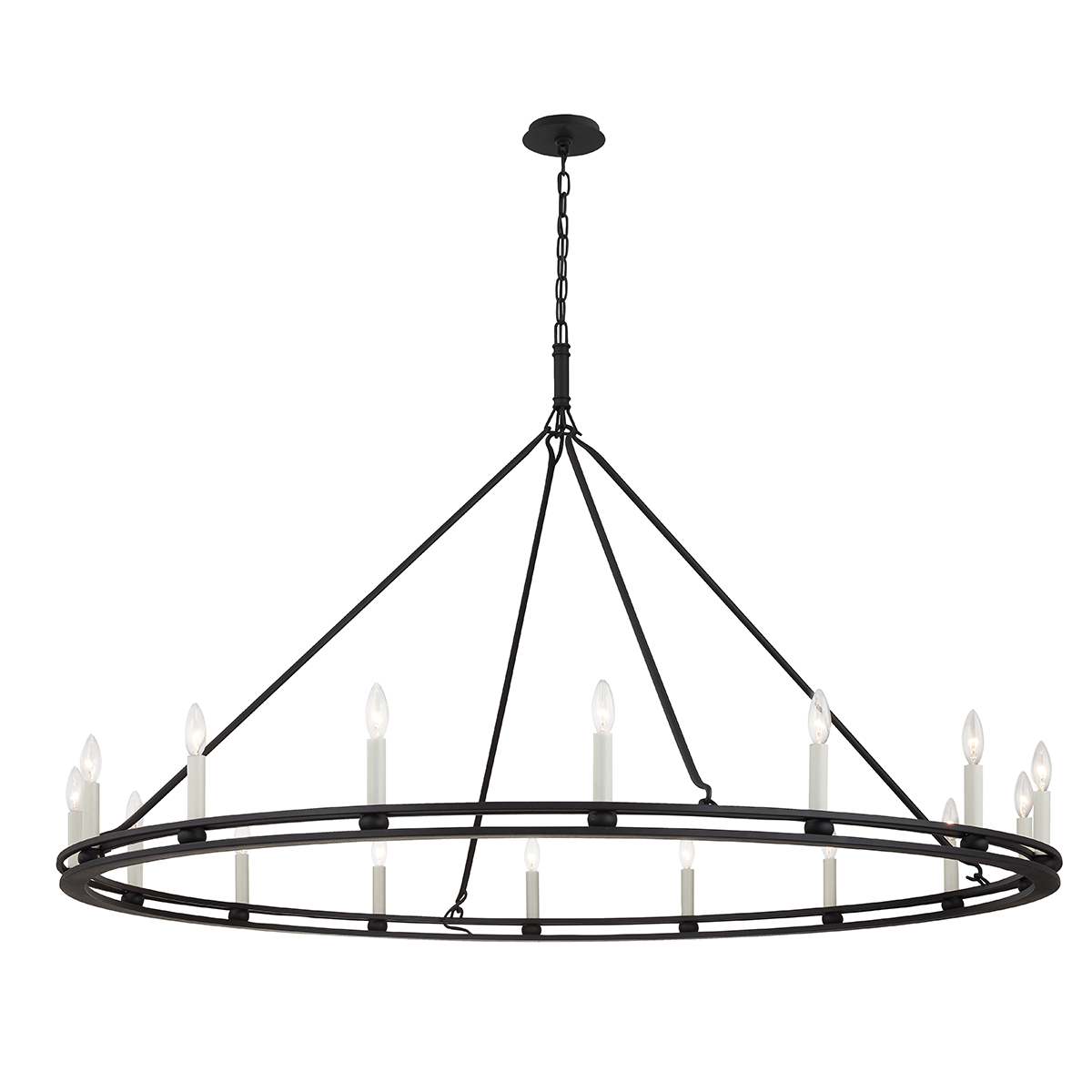 Sutton Chandelier - 16-Light - Textured Black - Troy Lighting F6234-TBK