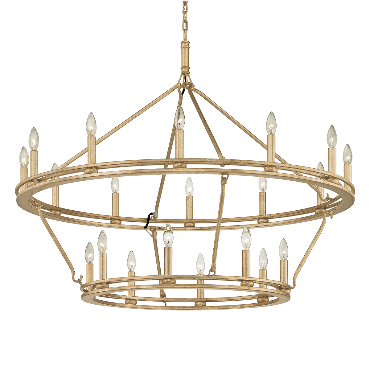 Sutton Chandelier - 20-Light - Champagne Silver Leaf - Troy Lighting F6249-CPL