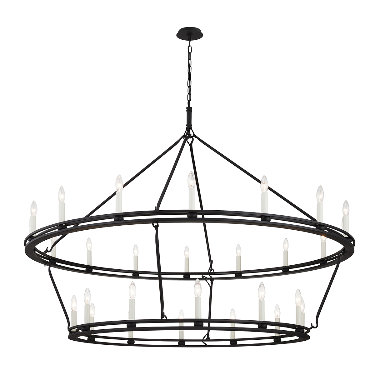 Sutton Chandelier - 28-Light - Textured Black - Troy Lighting F6235-TBK