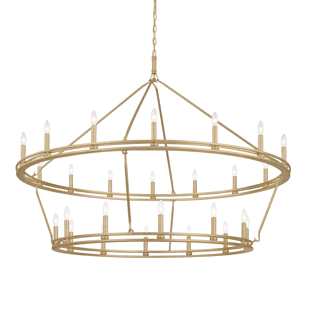 Sutton Light Chandelier - 28-Light - Champagne Leaf - Troy Lighting F6245-CPL