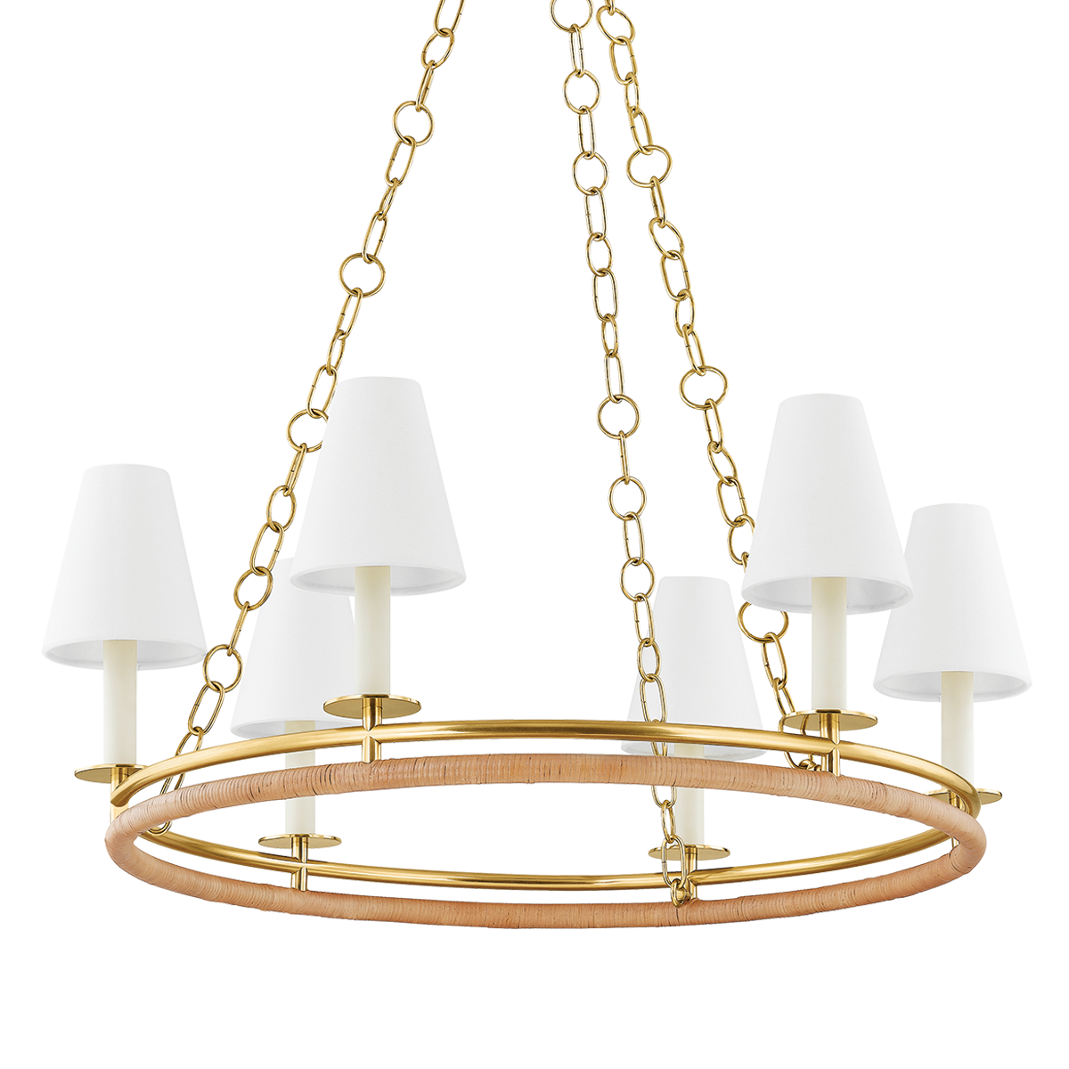 Swanton Chandelier - 6-Light - Aged Brass by Hudson Valley Lighting