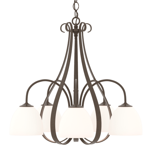 Sweeping Taper 5-Arm Chandelier - Bronze by Hubbardton Forge