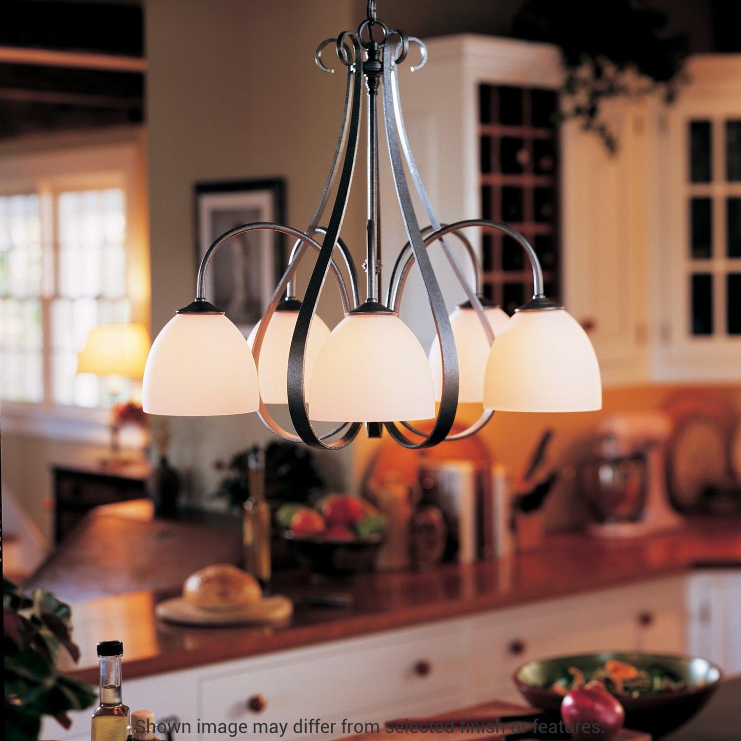 Sweeping Taper 5-Arm Chandelier - White by Hubbardton Forge