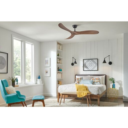 Swell 60" Smart Fan - Matte Black - Walnut Blades by Hinkley Lighting