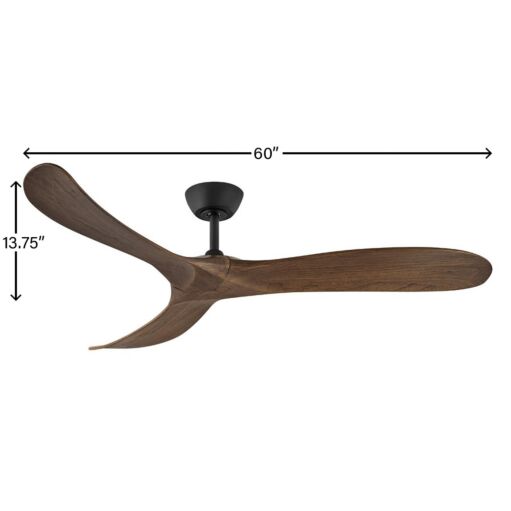 Swell 60" Smart Fan - Matte Black - Walnut Blades by Hinkley Lighting