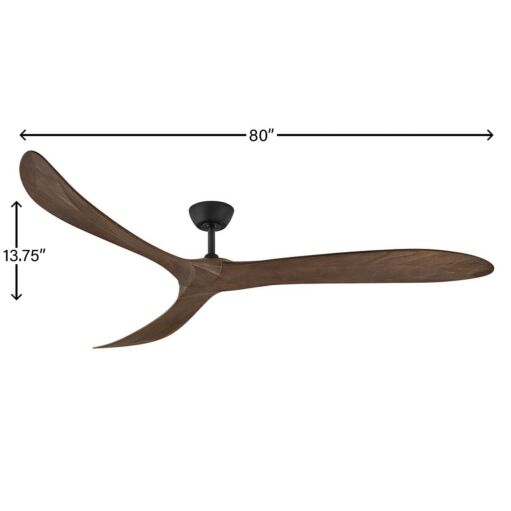 Swell 80" Smart Fan - Matte Black - Hinkley Lighting 903880FMB-NDD