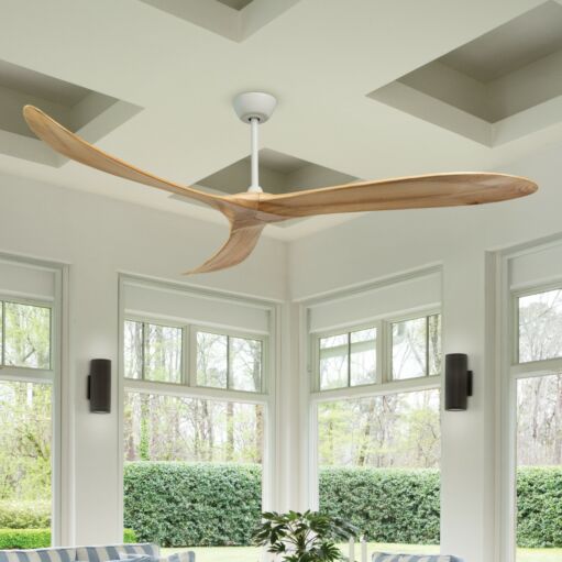 Swell 80" Smart Fan - Matte White - Hinkley Lighting 903880FMW-NDD