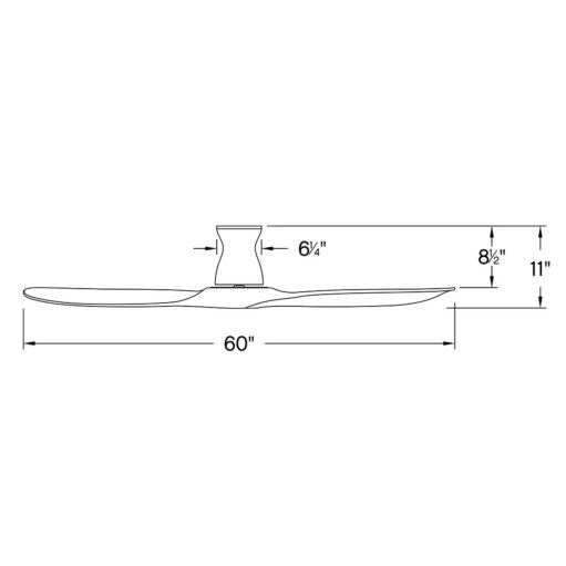 Swell Flush 60" Smart Fan - Heritage Brass - Natural Blades by Hinkley Lighting