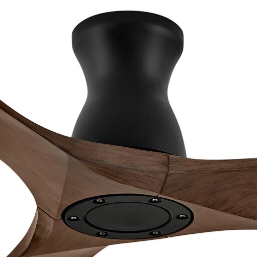 Swell Flush Illuminated 56" LED Smart Fan - Matte Black - Walnut Blades by Hinkley Lighting