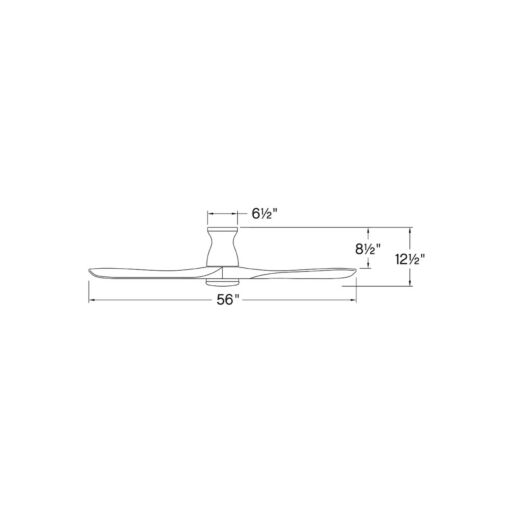 Swell Flush Illuminated 56" LED Smart Fan - Matte Black - Walnut Blades by Hinkley Lighting
