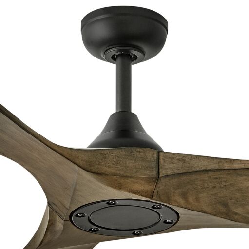 Swell Illuminated 56" LED Smart Fan - Matte Black - Driftwood Blades - Hinkley Lighting 903856FDB-LDD