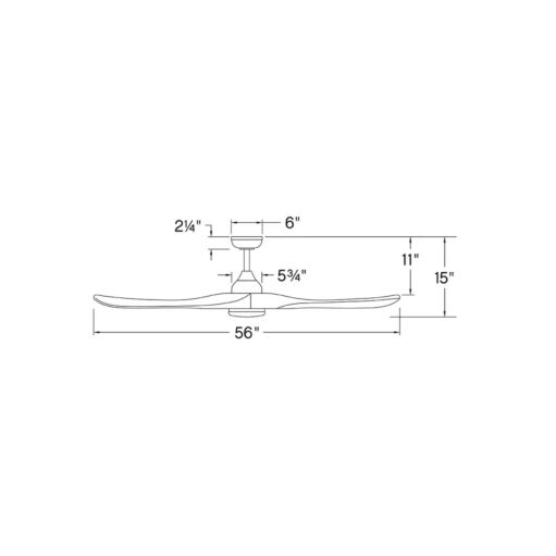 Swell Illuminated 56" LED Smart Fan - Matte Black - Driftwood Blades