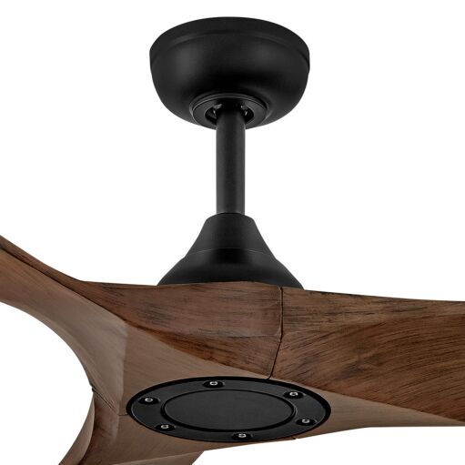 Swell Illuminated 56" LED Smart Fan - Matte Black - Walnut Blades - Hinkley Lighting 903856FWB-LDD