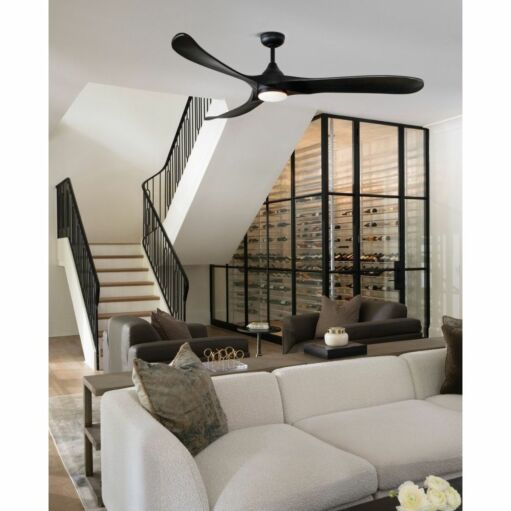 Swell Illuminated 72" LED Smart Fan - Matte Black - Hinkley Lighting 903872FBB-LDD
