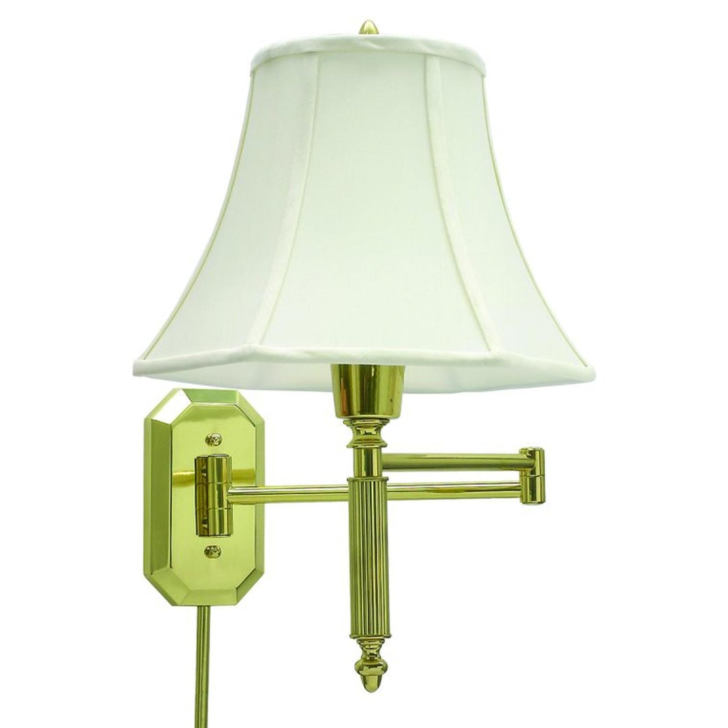 Swing Arm Wall Swing Lamp - WS-706 - Polished Brass by House of Troy
