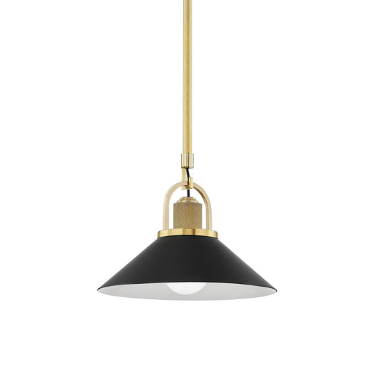 Syosset Pendant - Aged Brass/Black by Hudson Valley Lighting