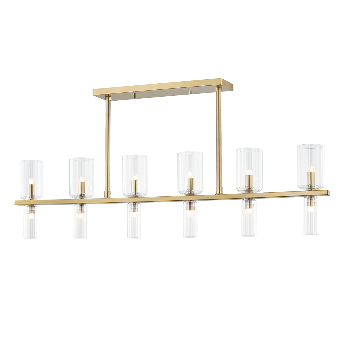 Tabitha Linear Pendant - 12-Light - Aged Brass - Mitzi H384912-AGB
