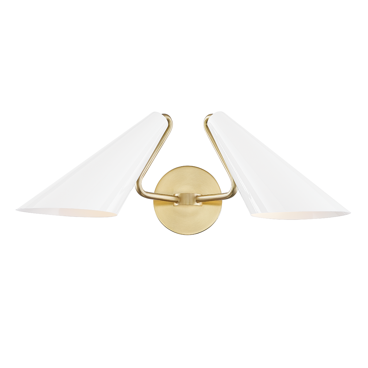 Talia Wall Sconce - 2-Light - Aged Brass/Dove Gray Combo - Mitzi H399102-AGB/DG