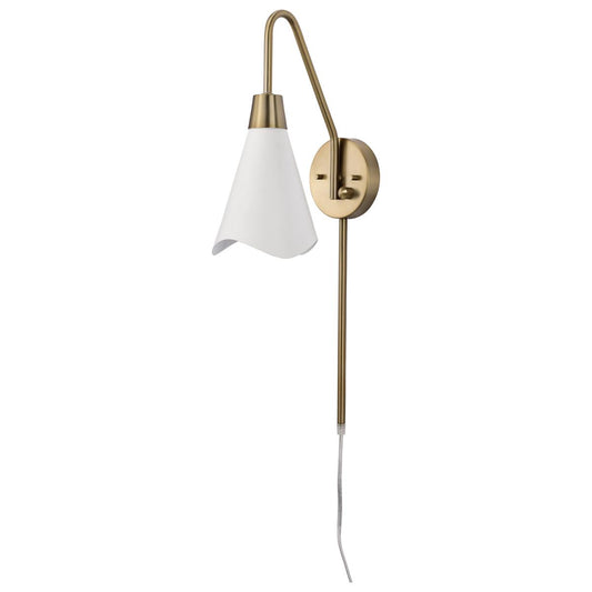 Tango - 1 Light - Wall Sconce - Matte Black with Burnished Brass - Satco 60-7467