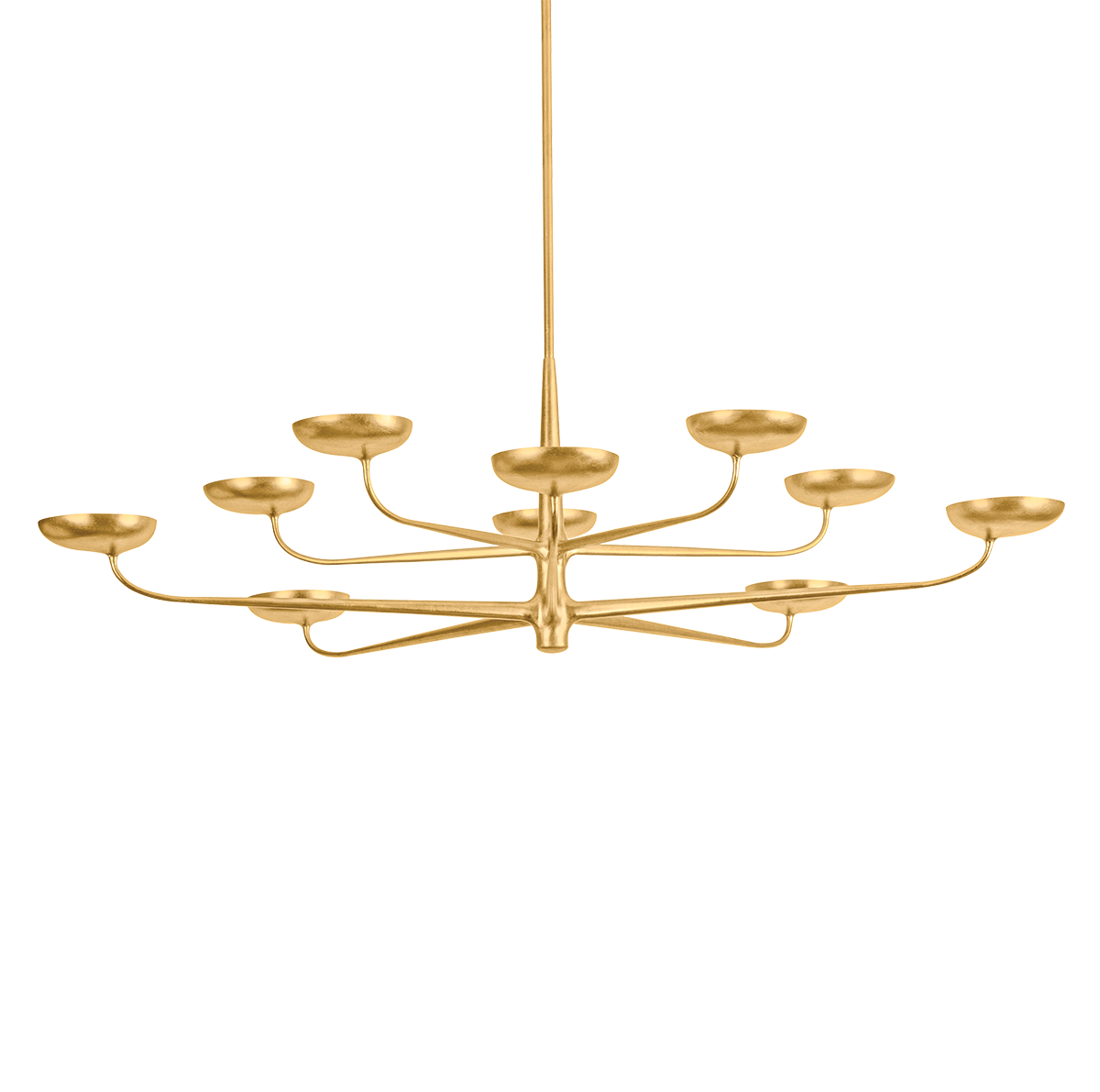 Taormina Chandelier - 10-Light - Vintage Gold Leaf by Hudson Valley Lighting