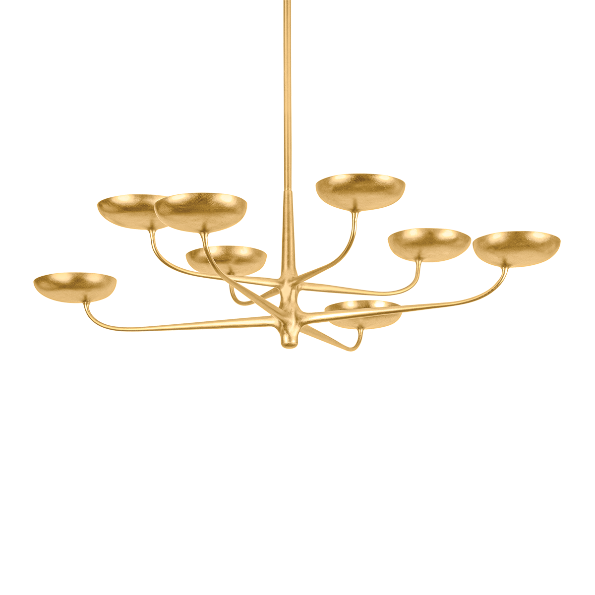 Taormina Chandelier - 8-Light - Vintage Gold Leaf by Hudson Valley Lighting