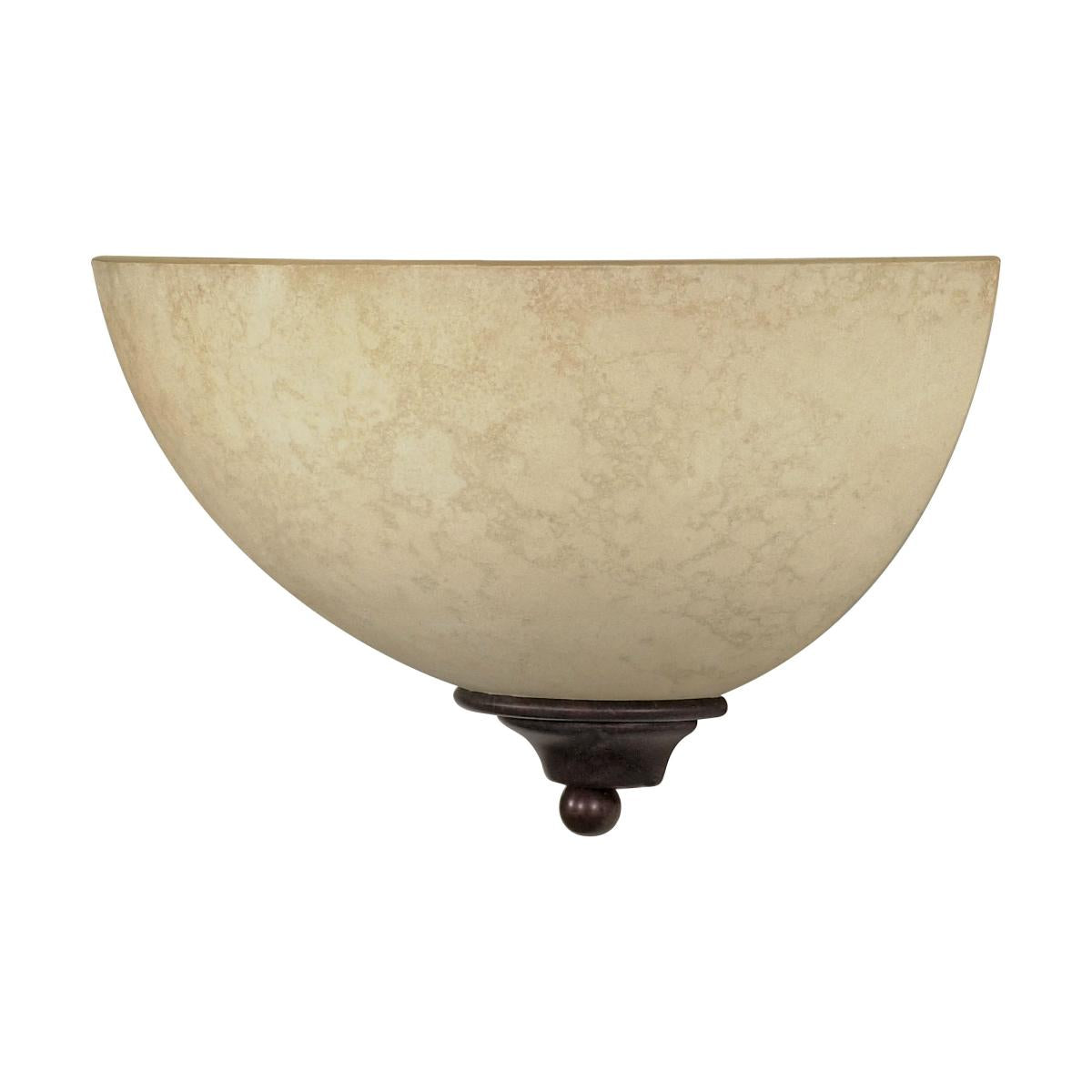 Tapas - 1 Light 12" Sconce with Tuscan Suede Glass - Old Bronze Finish