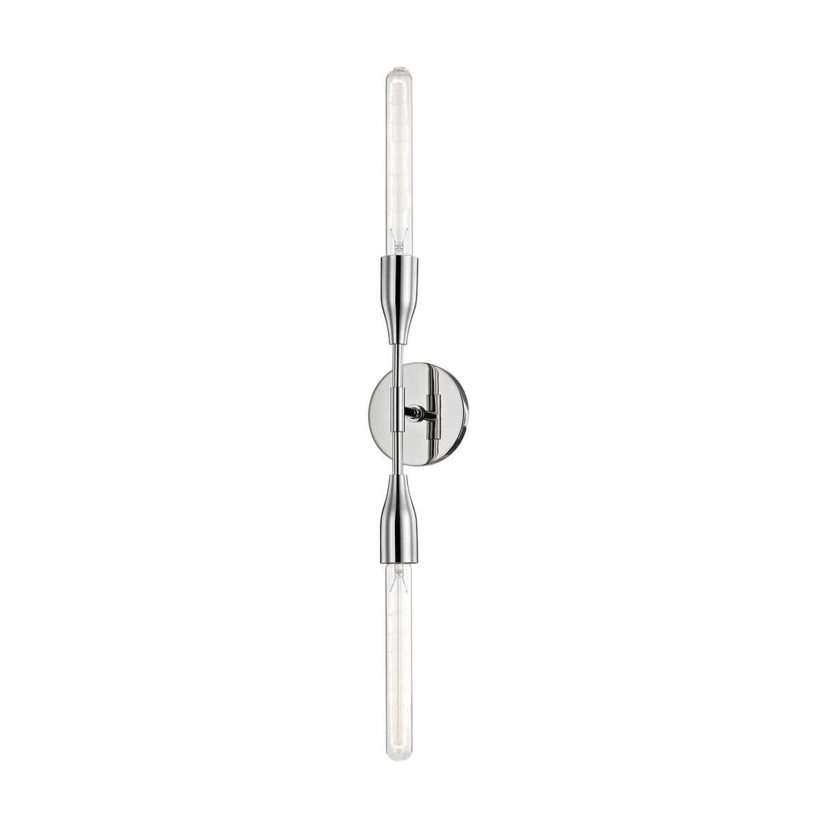 Tara 2-Light Tubular Sconce - Polished Nickel by Mitzi