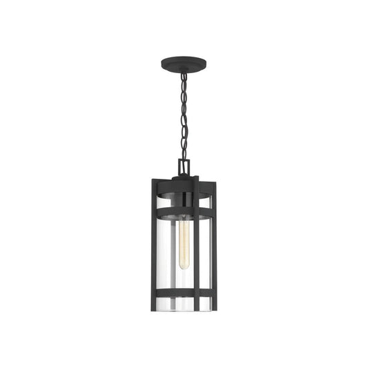 Tofino - 1 Light Hanging Lantern- Clear Glass - Textured Black Finish - Satco 60-6574