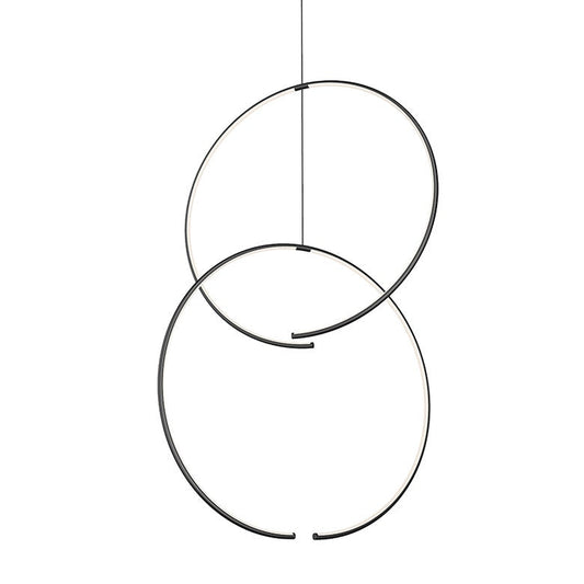 Torc Double Pendant LED Schandelier - Satin Black by SONNEMAN