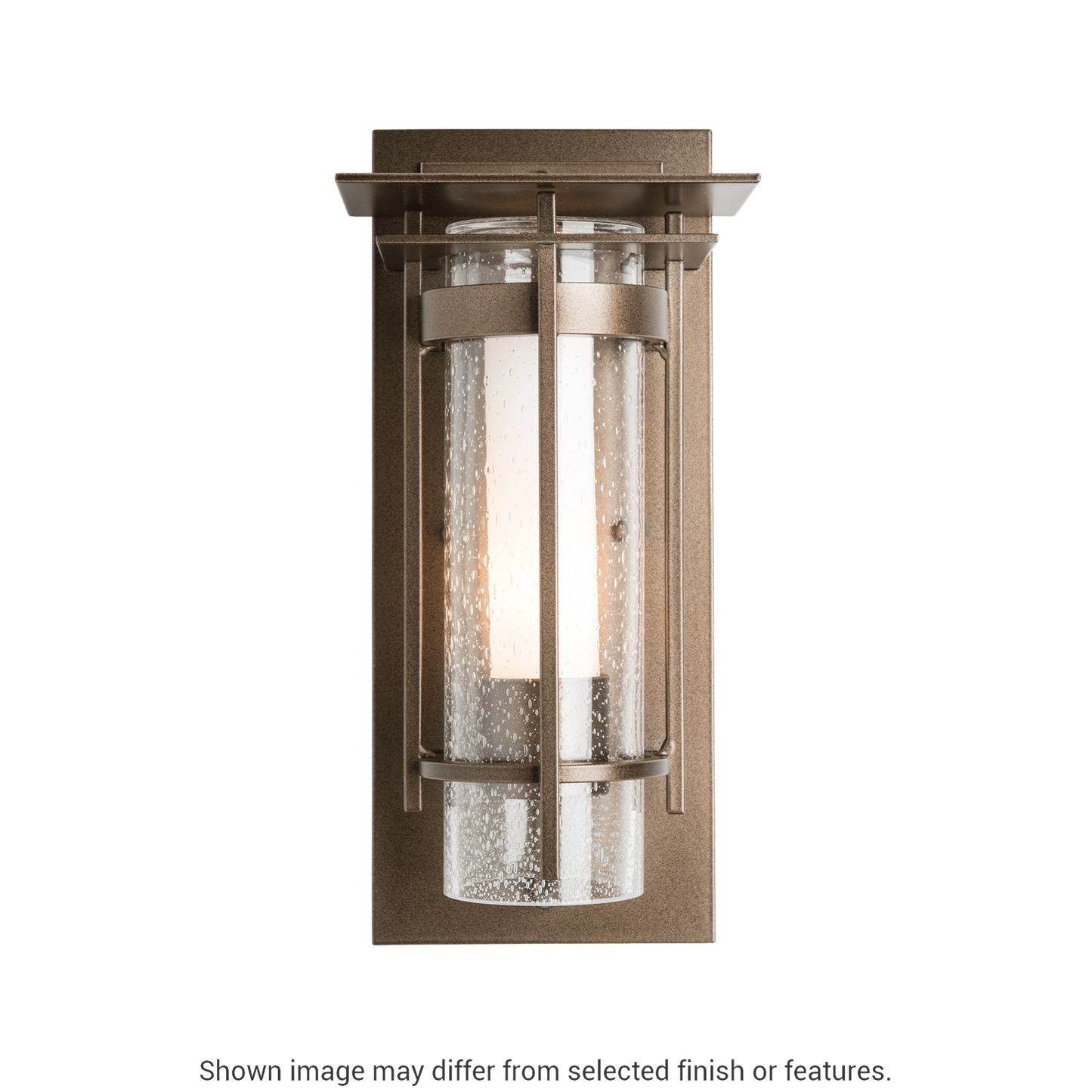 Torch Small Outdoor Sconce with Top Plate - White by Hubbardton Forge