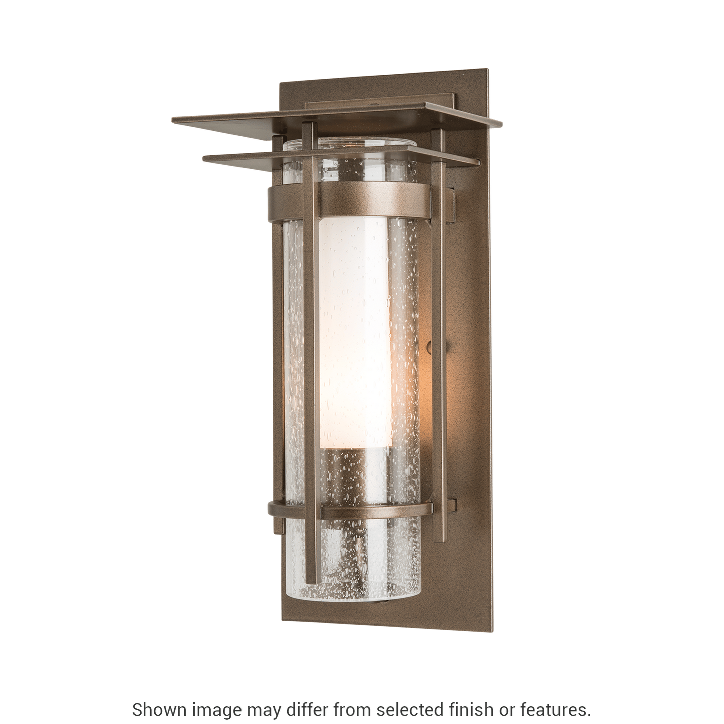 Torch Small Outdoor Sconce with Top Plate - White by Hubbardton Forge
