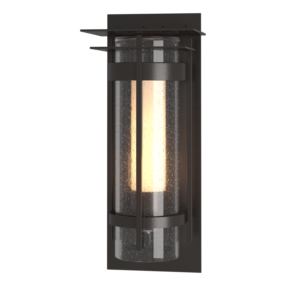 Torch with Top Plate Large Outdoor Sconce - Oil Rubbed Bronze by Hubbardton Forge