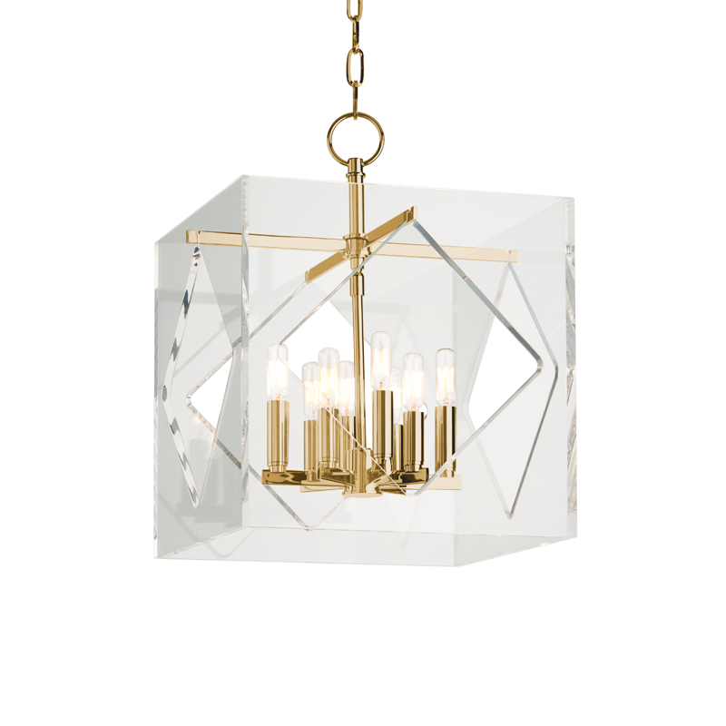 Travis Lantern - 8-Light - Aged Brass by Hudson Valley Lighting